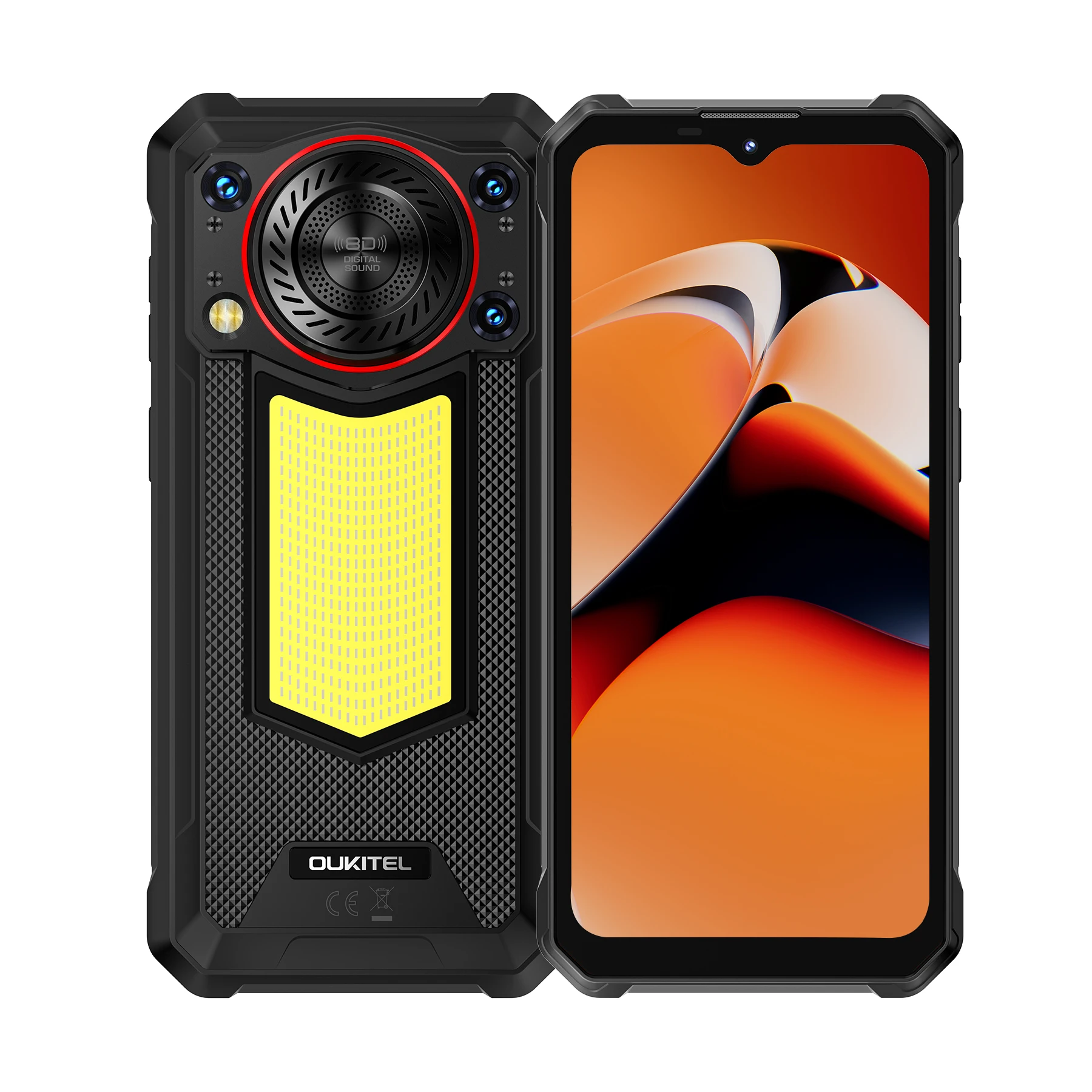 OUKITEL WP53 S Rugged Phone, 16GB+128GB 11000mAh Android 15 6.52'' NFC 13MP Camera Cell Phone, 128dB Loudspeaker