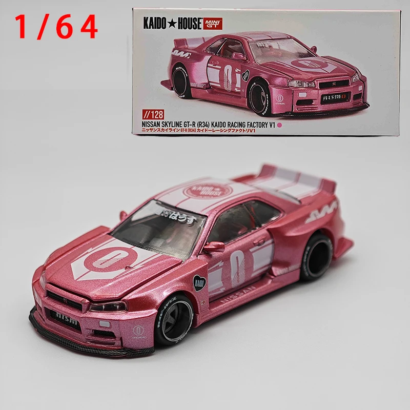 

Diecast 1/64 Scale MINIGT Model Car Nissan GTR R34 Alloy Car Model