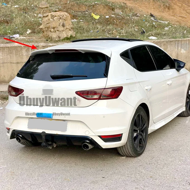 For Volkswagen Seat LEON MK3 5F FR Style Hatchback Spoiler 2012 - 2020 Rear Roof Lip Spoiler Car Tail Wing Decoration view 3