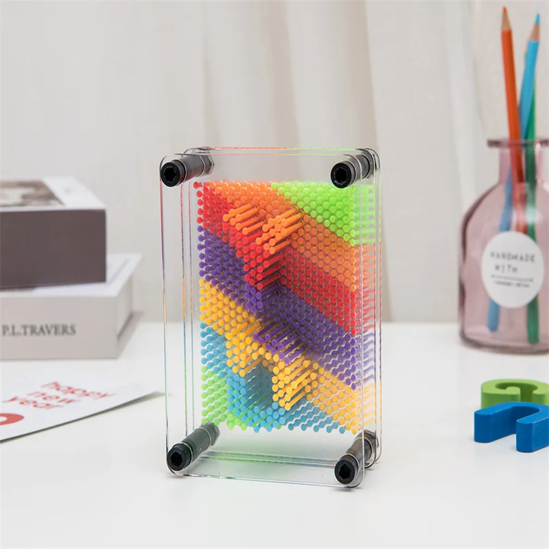 3D Clone Shape Pin Art Shoumo Colorful Needle Child Get Face Palm Model Clone Pinart Home Desk Decoration Ornaments Funny Game