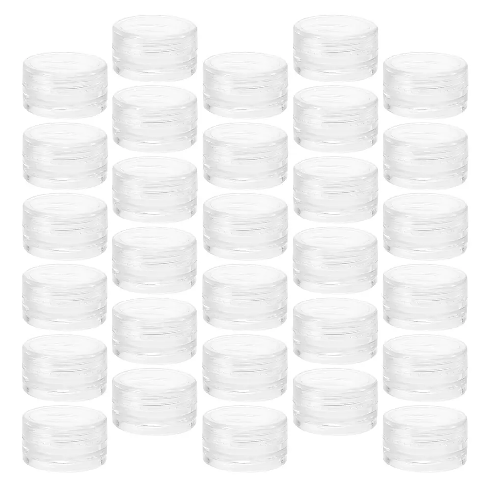 

55pcs Empty Cream Jars 5g Round Bottom Containers Refillable Travel Storage Sample Bottles Cosmetics Case Mini