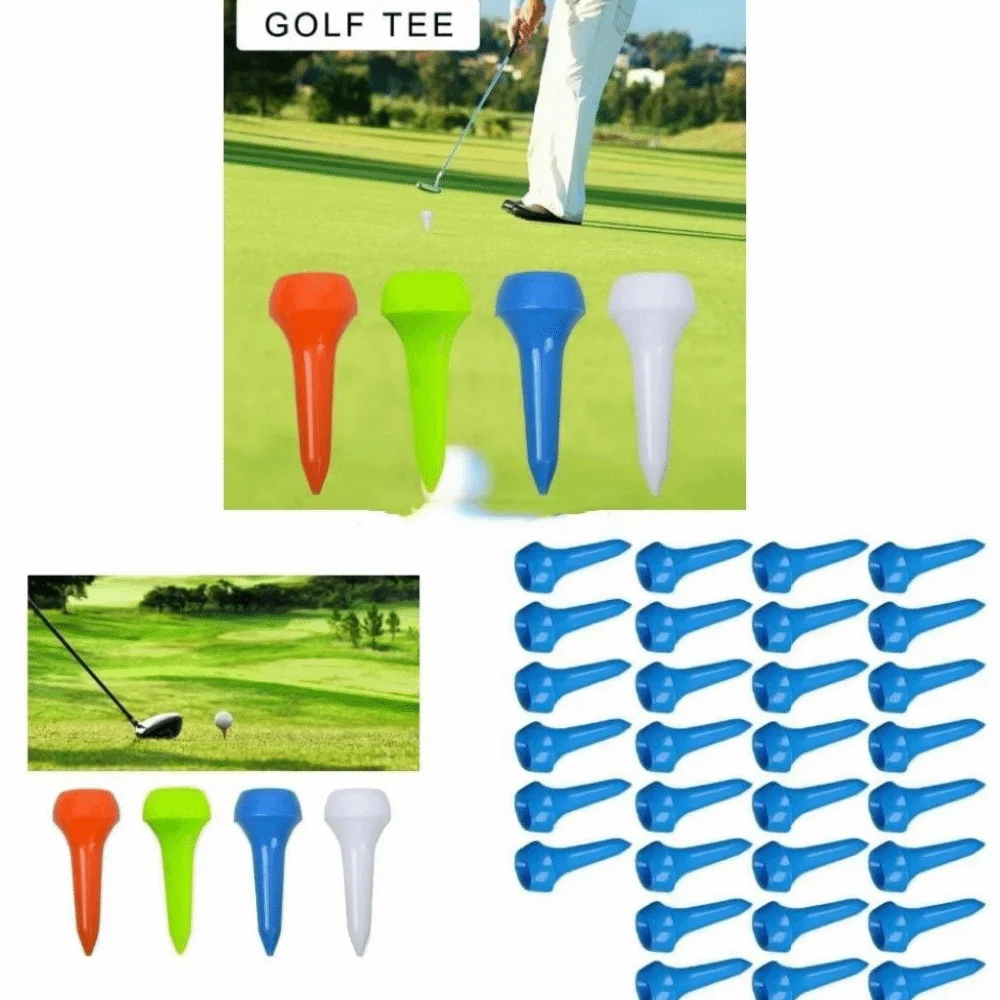 50pcs Multi-Color Golf Ball Pegs Precise Swing Enhance Distance Mushroom Ball Nail Improve Accuracy Anti-loss Golf Tee