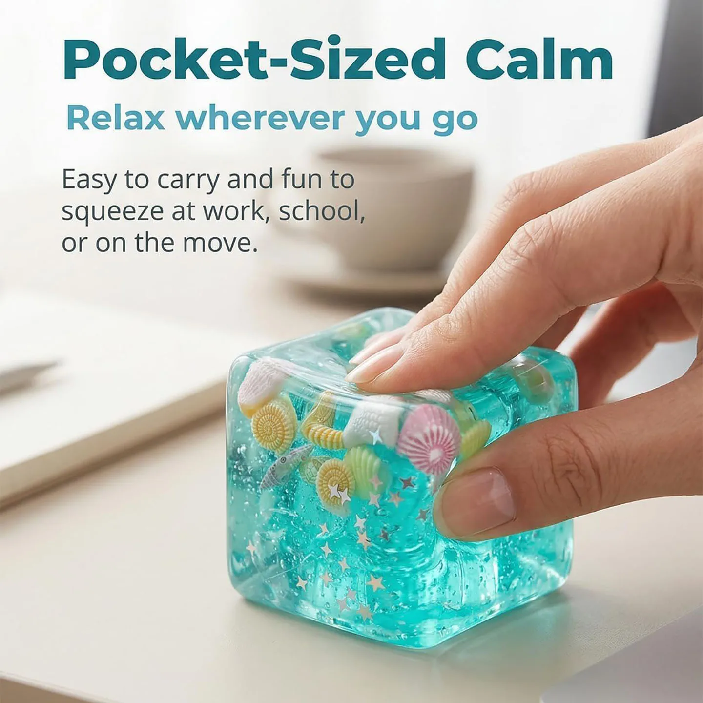 Squishy Maltose Marine Ice Block Ocean Themed Soft Decompression Ball 3D Cartoon Stress Relief Toy Kdis Anxiety Sensory Toy