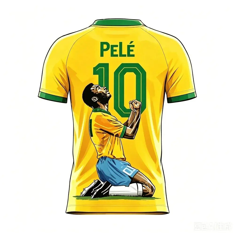 2026 Pelé Brazil Team Football Jersey Match & Training Kit Summer Sports Men's T-Shirt Clothing Tee Y2k Woman