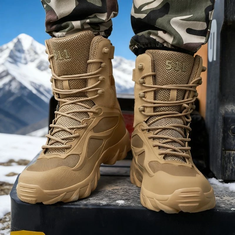 

Large-sized Men's Desert Shoes Outdoor High-top Hiking Boots Lightweight and Breathable Men's Sports Casual Shoes Botines Hombre