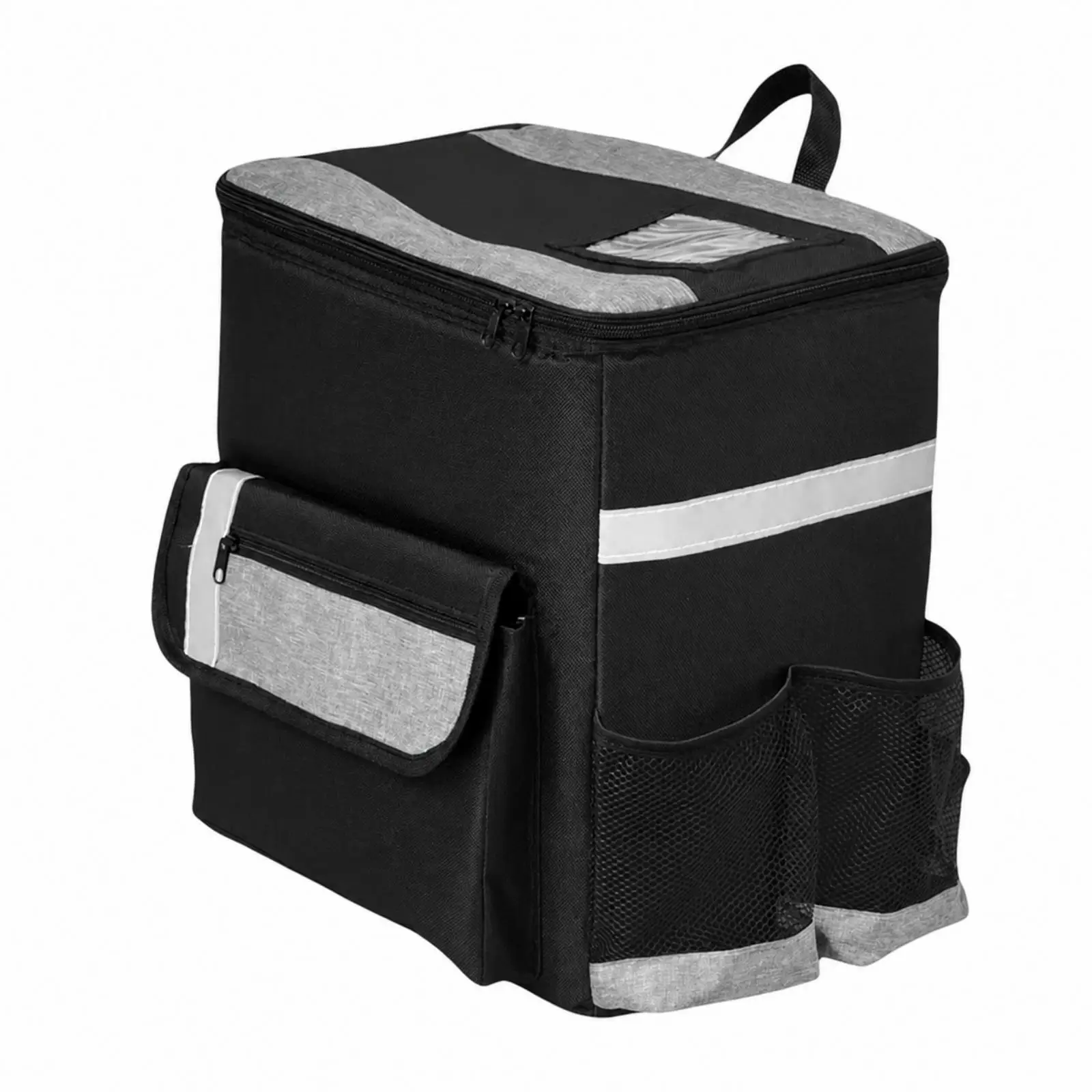 Polyester Insulated Delivery Bag for Courier Thermal Backpack with Aluminum Foil Lining Keeps Meals Fresh