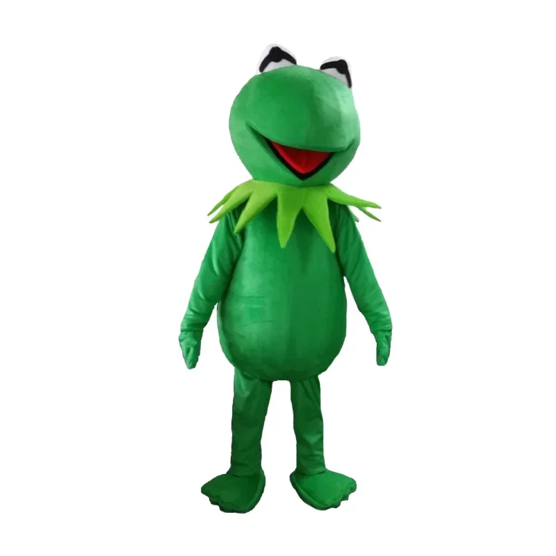 Costume de mascotte de grenouille Kermit, cosplay d'Halloween, dessin animé anime, beurre, fête d'anniversaire, costume de performance