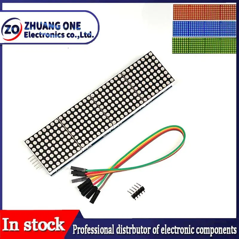 Max7219 Dot Matrix Module Control Single Chip Microcomputer Module 4-in-1 Display Send 5P Line