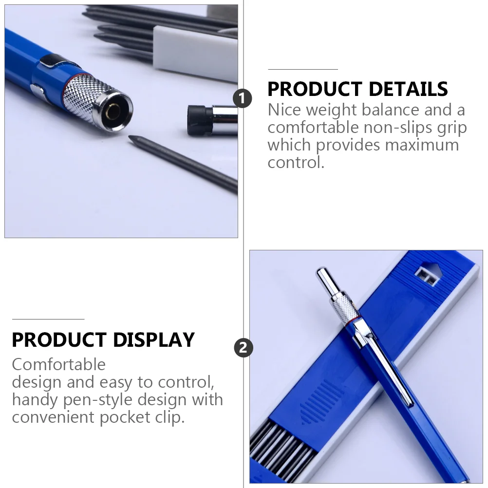 Imagem -06 - Lápis de Desenho de Carpinteiro Profissional Caneta Engenharia Lápis Mecânicos Esboço do Laço Automático mm Conjuntos
