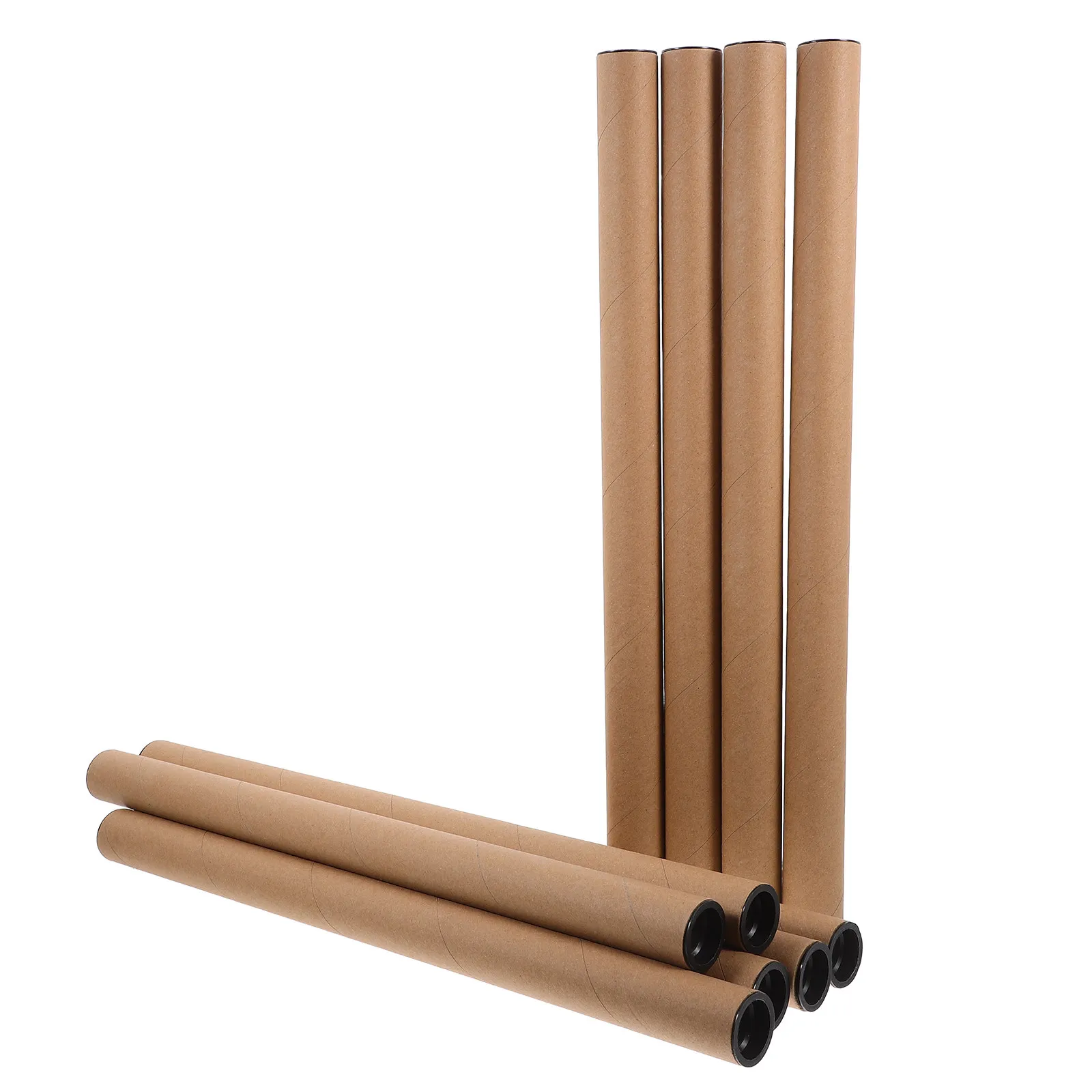 10Pcs Mailing Tubes Kraft Paper Poster Tube Holder Storage Tube for Safe Poster Carrying Cardboard Tubes for Packaging