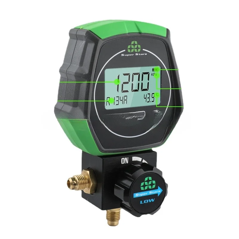 For ST-B168DL Electronic Fluoride Gauge with Digital Display for Refrigeration and Vacuum Pressure Testing