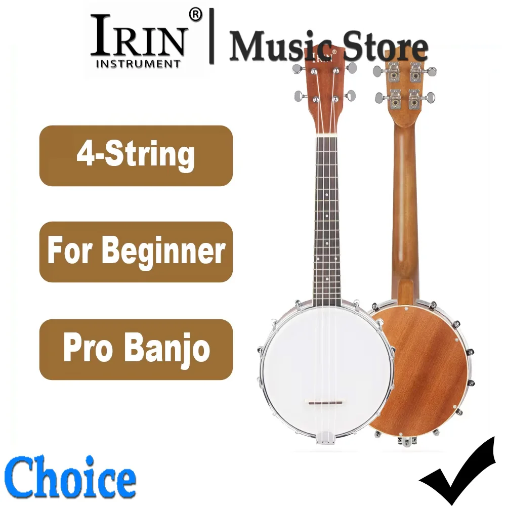IRIN 4 Strings Banjo Maple Neck Rosewood Fingerboard Banjo with Bag Professional Banjo Beginner Banjo Instrument