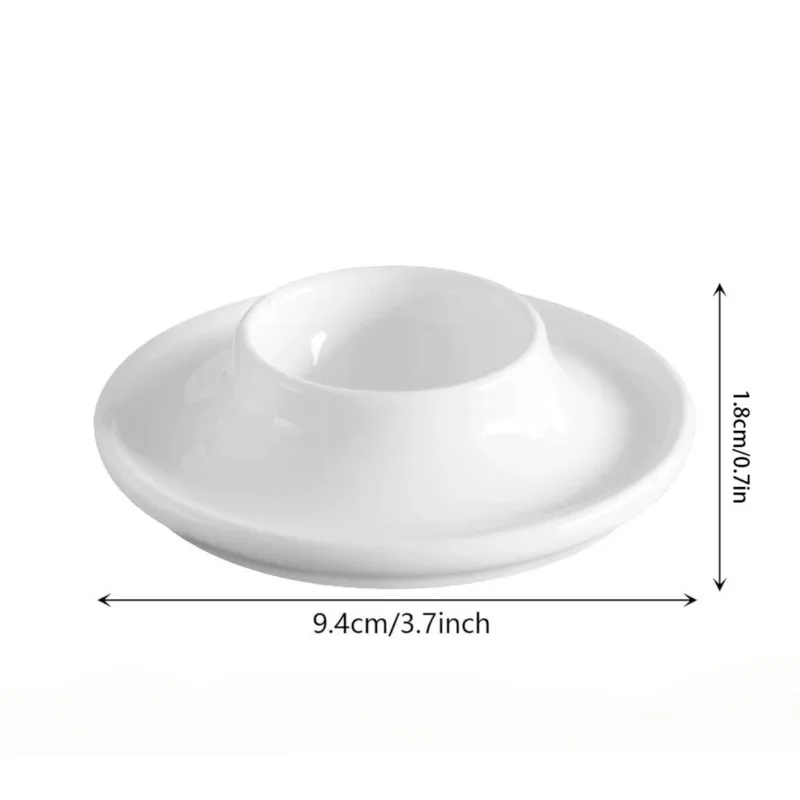 White Egg Serving Cups Food Grade BPA Free Plastic Egg Holders Eggs Display Stands Compact Size Boiled Egg Holders Set