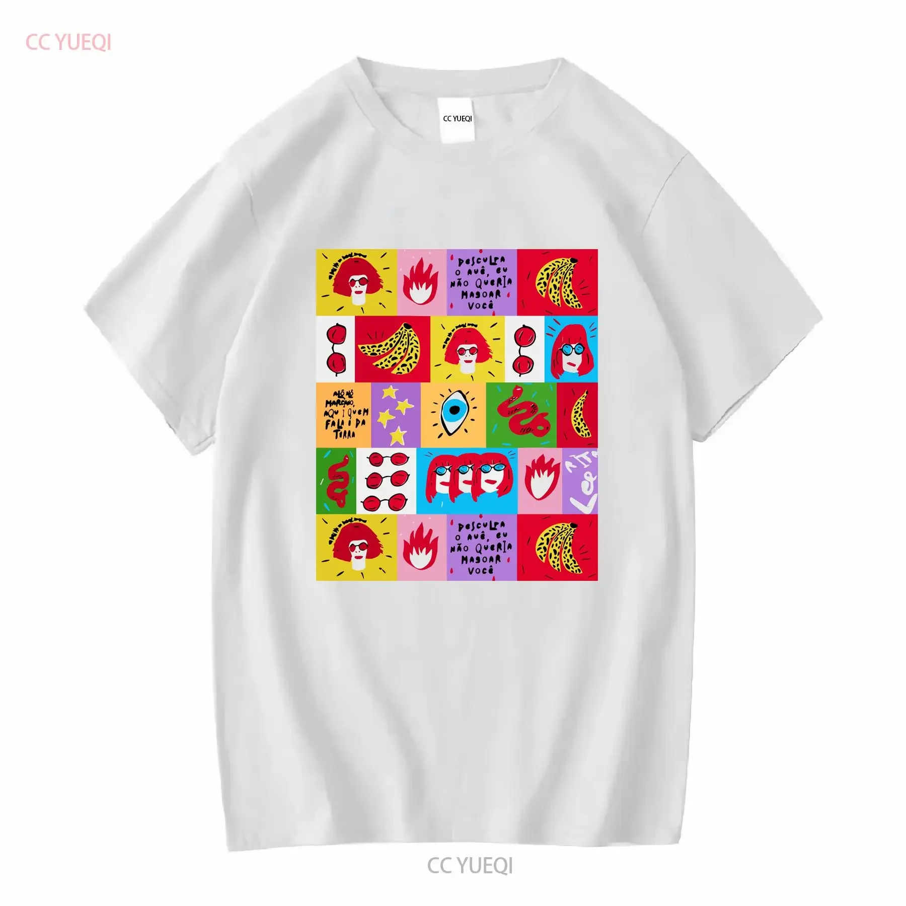 نادر ريتا لي المغني القطن للمروحة الأبيض كل حجم تي شيرت TMB760 خمر غسلها تنفس عادية تنوعا الموضة