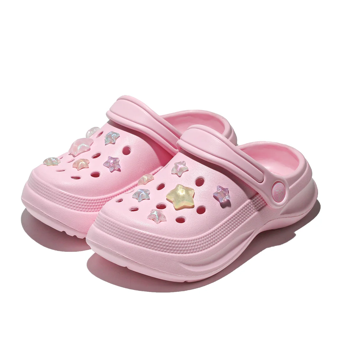 Kids Slip-On Clogs and Mules - Breathable, Waterproof, EVA Garden Shoes with Decorative Chain for Beach and Everyday Wear 168