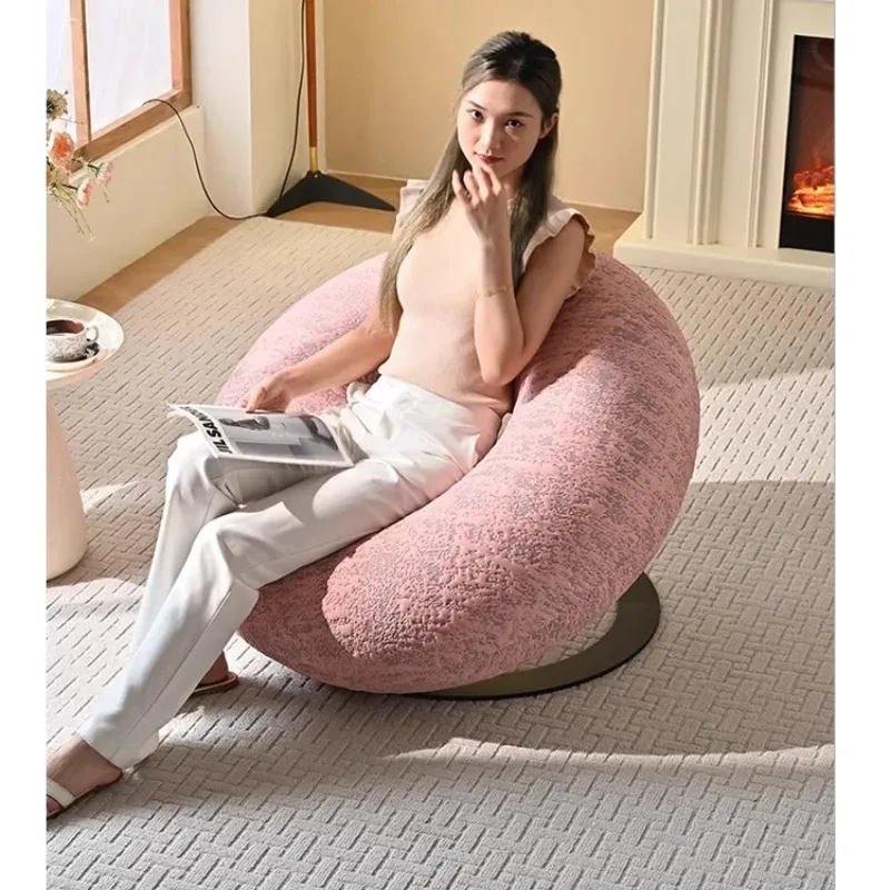

Nordic Donut Shape Sofa Chair Leisure Lazy Single Sofa Chair Light Luxury Simple Living Room Sofas Home Furniture Chaise Lounge