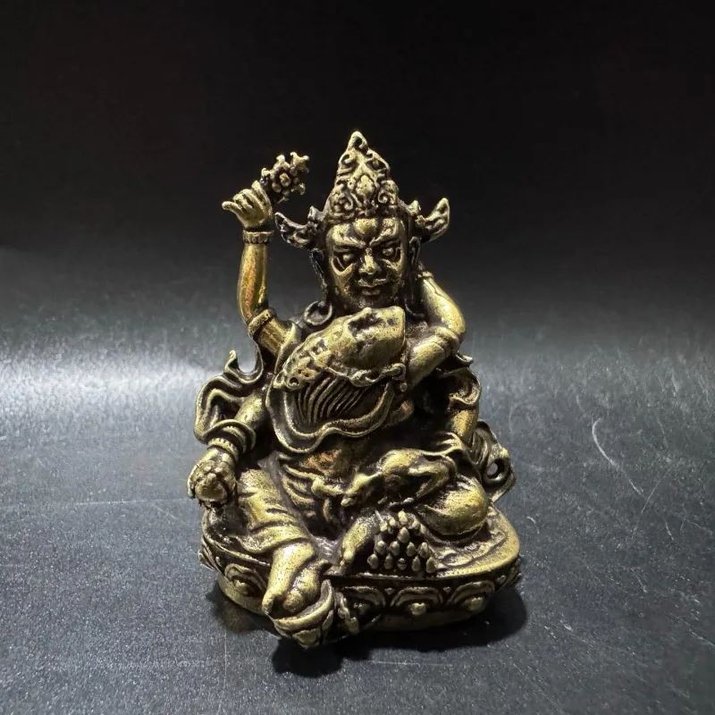 Retro Wenwan Brass Buddha Statue God of Wealth Ornament Small Gifts