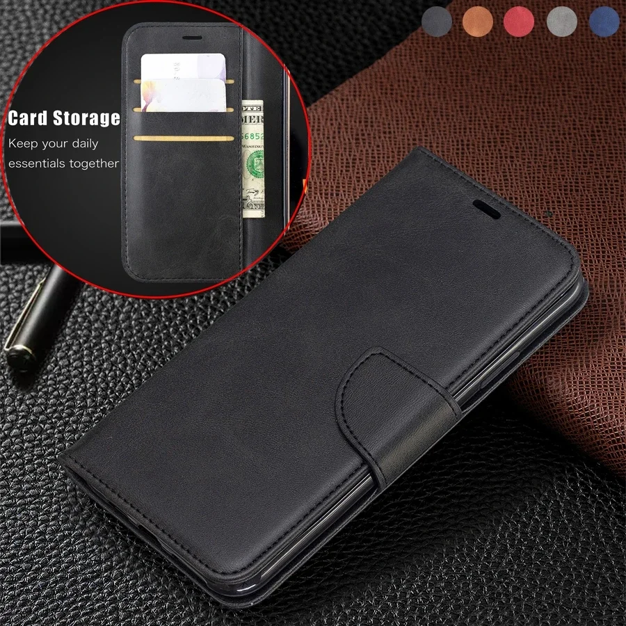 

Flip Wallet Sheepskin Pattern Leather Case For Xiaomi Redmi 13C 12 12C 10C Note 13 12S 11 10S 9 Poco X6 C65 M6 Pro X5 13T Cover