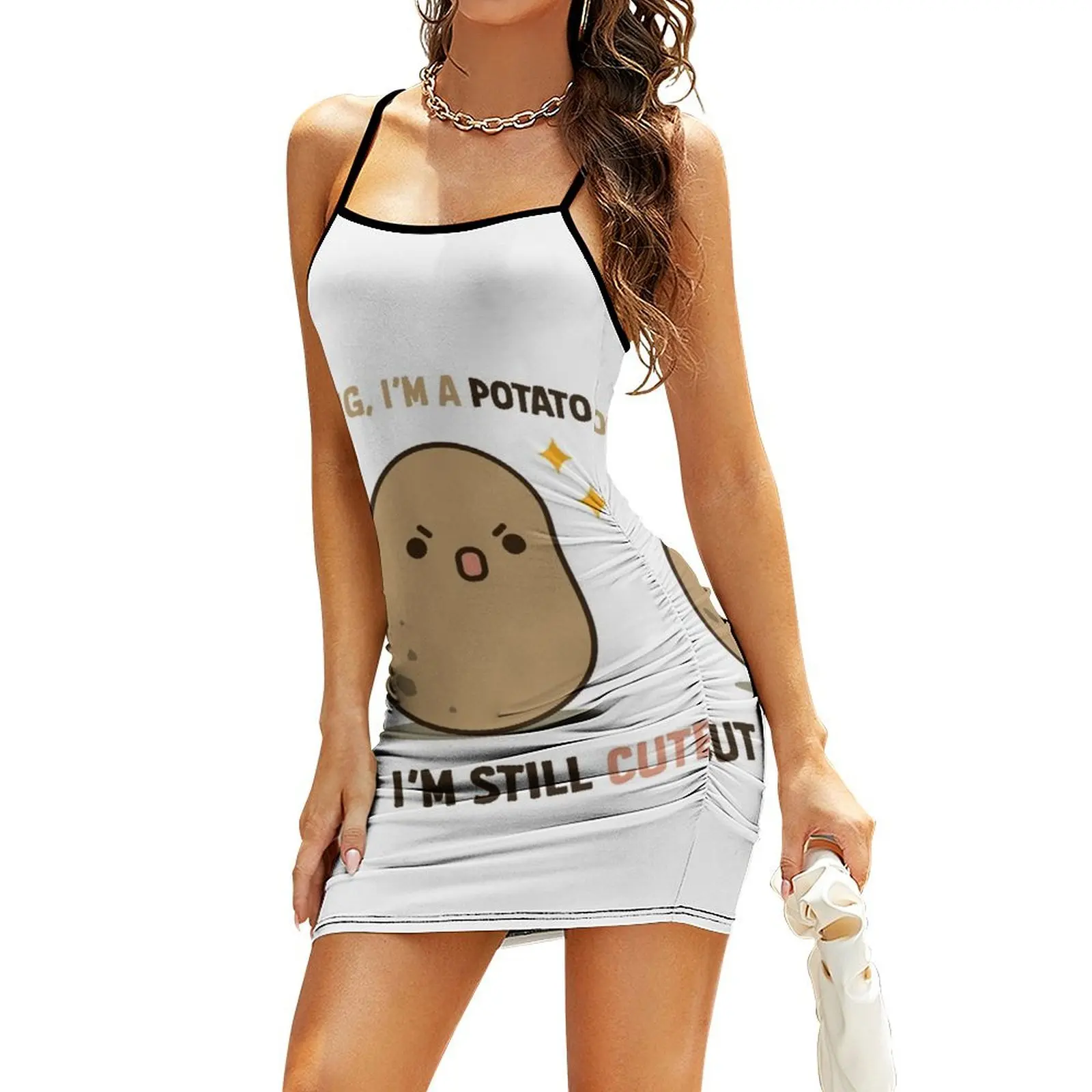 

Cute potato is cute Sling Dress clothing women summer 2024 Women's clothing Dresses women's evening dress 2024