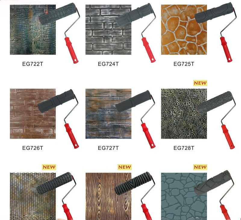 10 Inch Pattern Paint Roller for Wall Painting Decorative Art Roller Textured Stencil Tool