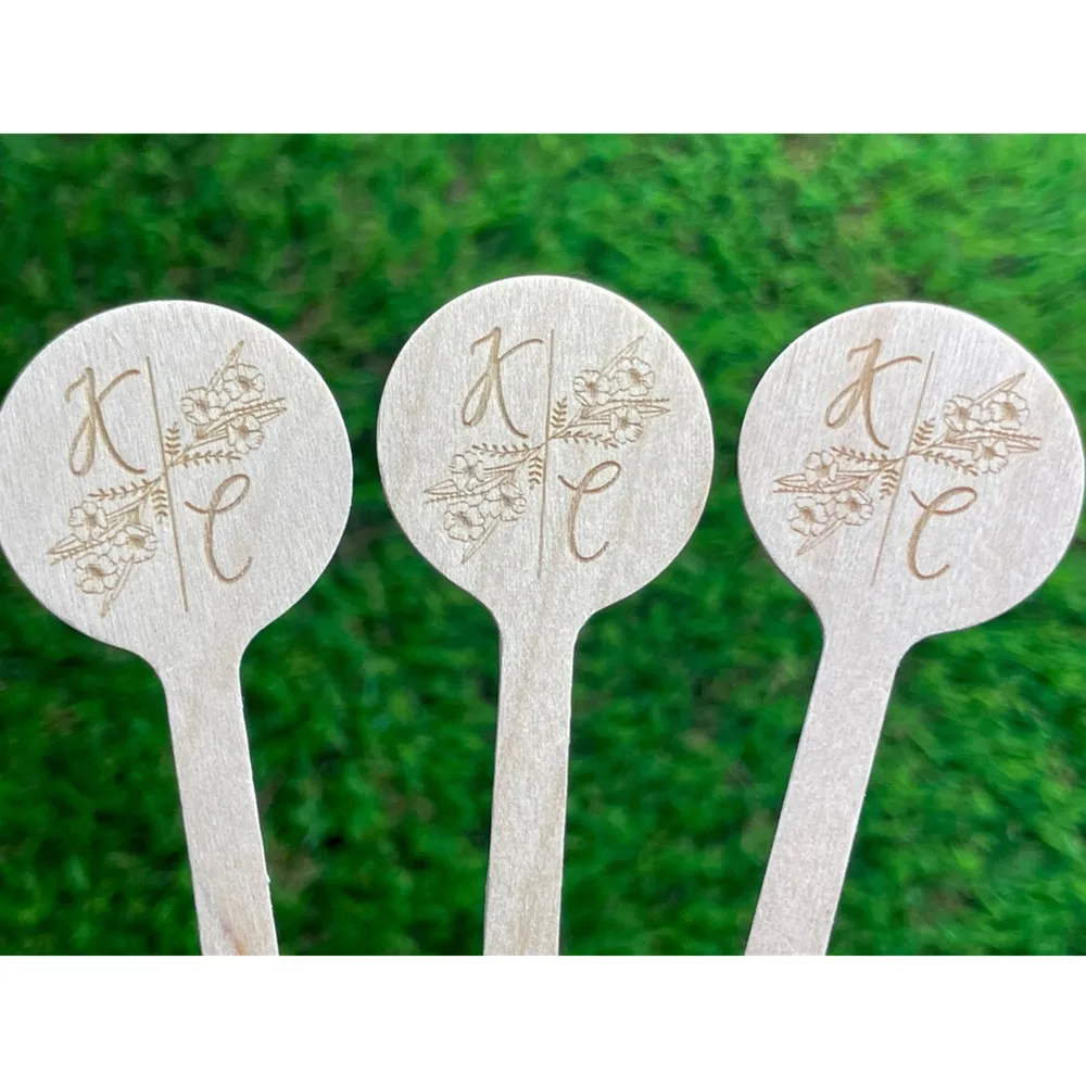 

Set of 50 Signature Dog Drink Stir Stick, I Do Too Wood Engraved Cocktail sticks, Wedding Drink Sticks, Send YOUR dog’s image