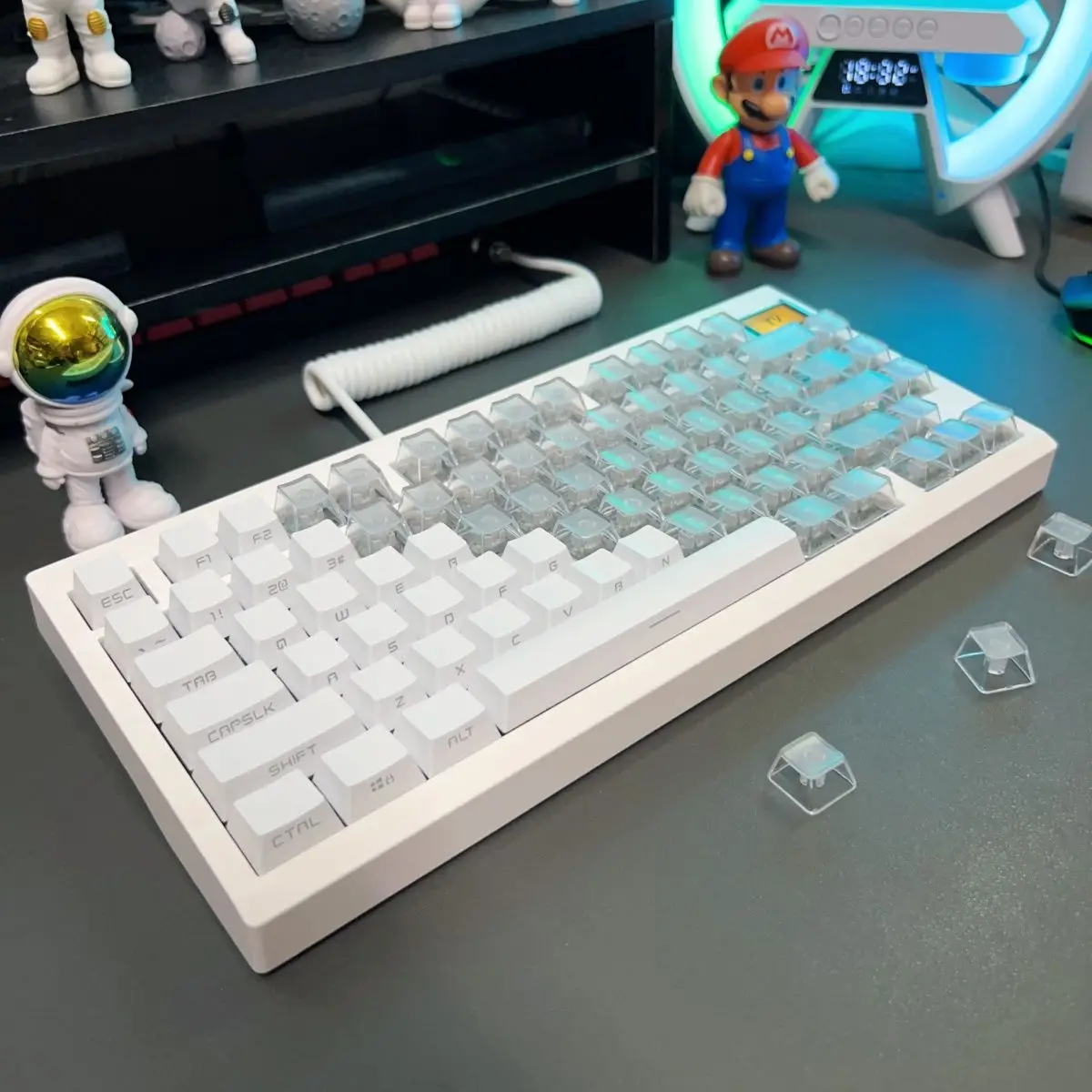 

Double Shot PBT Keycaps 131 Keys Daytime OEM Profile Keyboard Keycaps for Cherry Gateron MX Switches Mechanical Gamer Keyboard