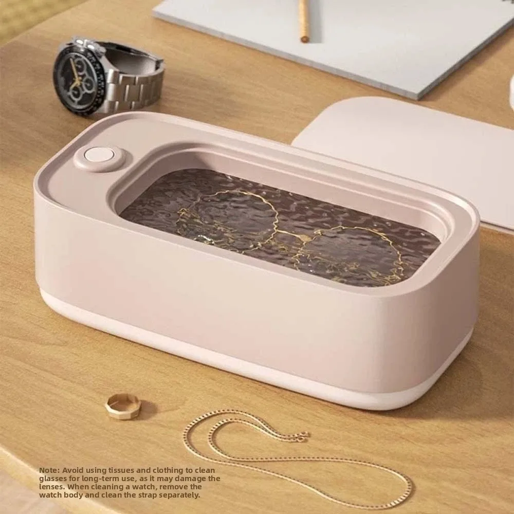 Macchina per la pulizia degli occhiali ad alta frequenza con un solo pulsante 360 °   Purificazione Detergente Elettrico per Protesi Trasparente Multifunzionale