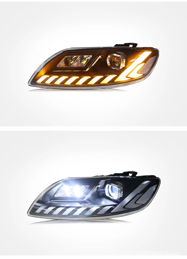 Car LED Headlights Assembly Head Lamp Lighting Accessories For Audi Q7 2006-2015 DRL Daytime Running Light Front Light