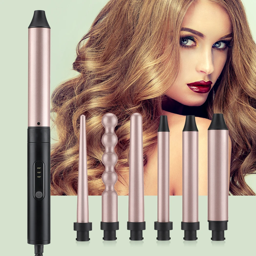 6 In 1 Electric Hair Curler 9-32mm Fast Heating Long-lasting Professional Curling iron Wand Wave Tools Hair Styling Appliances