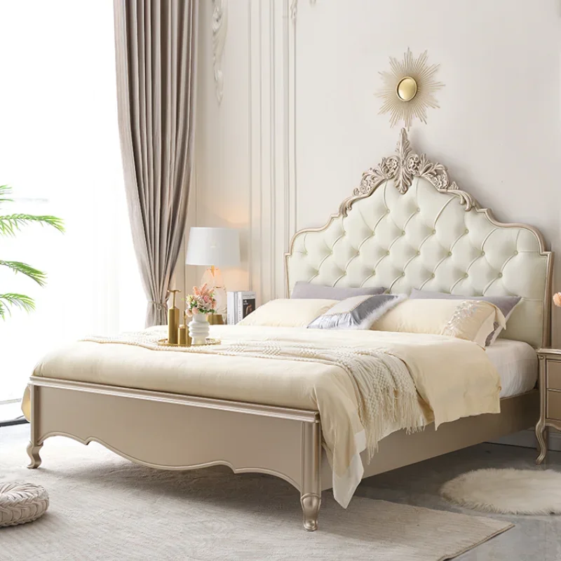 

Sleeping Princess Modern Double Bed Frame Simple Storage Luxury Comferter Bed Queen Size Aesthetic Muebles Unique Furniture