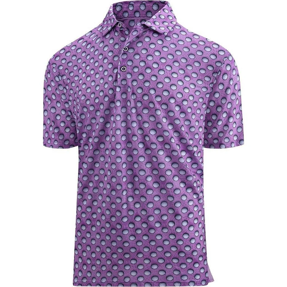 Men's Polo Shirt Fashion Quick-Drying Tennis Wear Men's Comfortable Breathable Golf Wear Print Short Sleeve Moisture Wicking