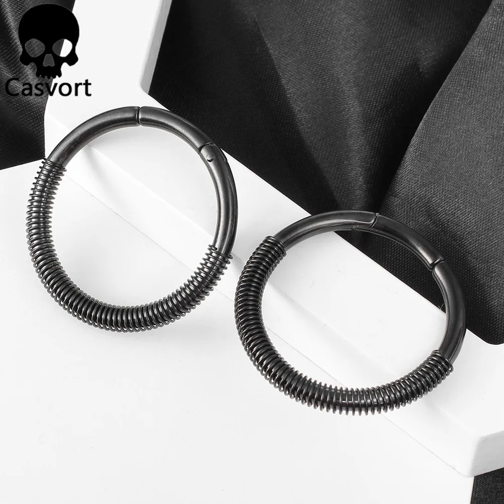 Casvort 2 Stück 4mm 6g Klassische Ohrgewichte mit Verschluss, Ohrhänger, Ohrplugs für Ohrläppchen, Edelstahl-Piercing-Körperschmuck – Detail 12