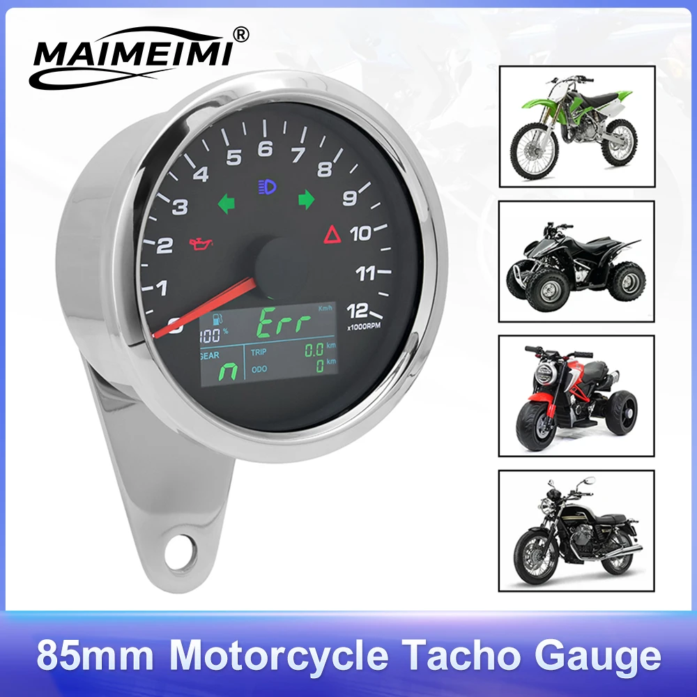 

GPS-спидометр 85 мм, 0-299 км/ч, 8000/12000 об/мин, тахометр, датчик уровня топлива, вольтметр, индикатор передачи для автомобиля и мотоцикла, 12В/24В