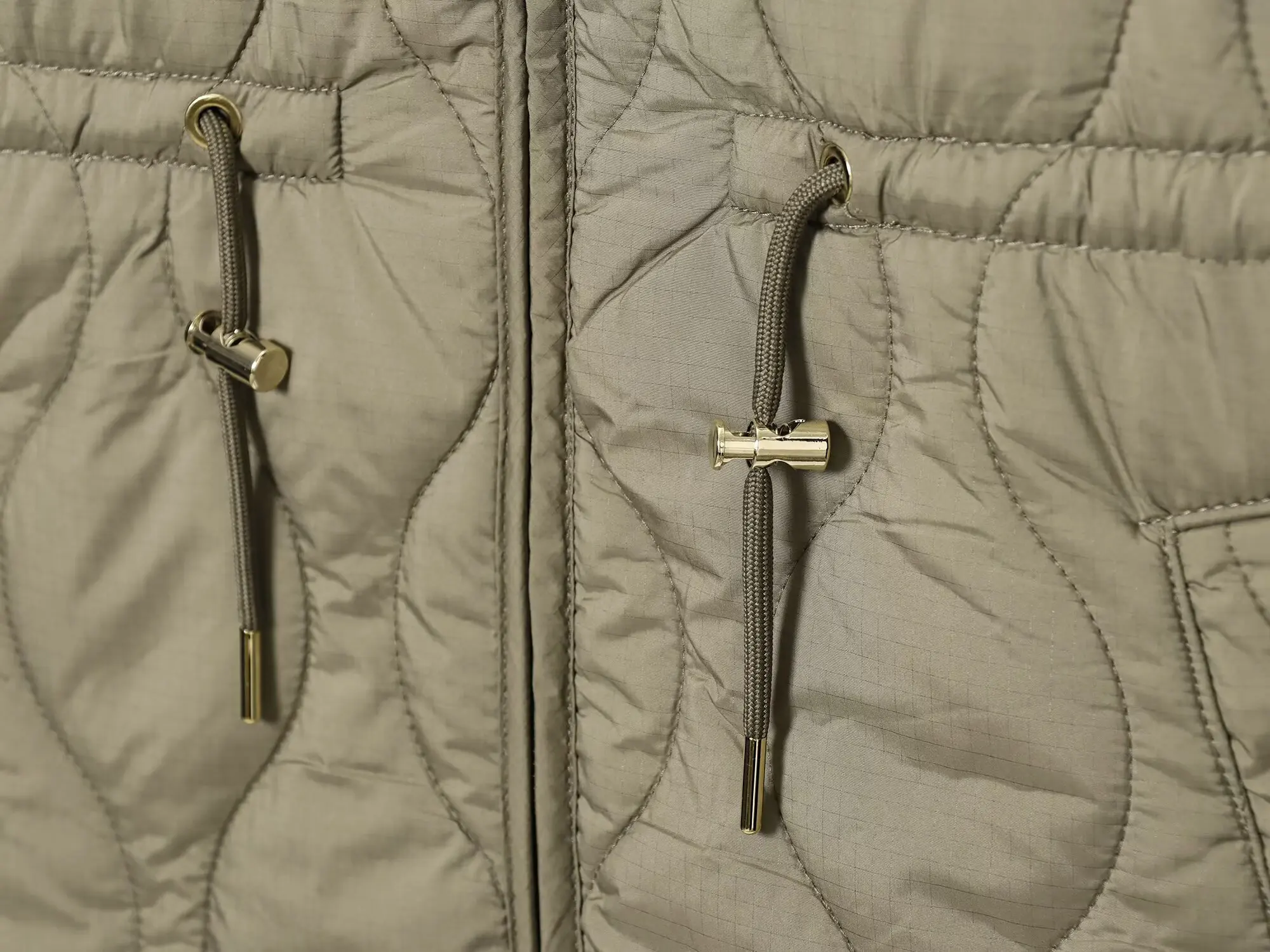 سترة معطف سترة قطنية مبطنة بسيطة من Maxdutti سترة عصرية كاجوال بغطاء للرأس مع معطف خصر برباط