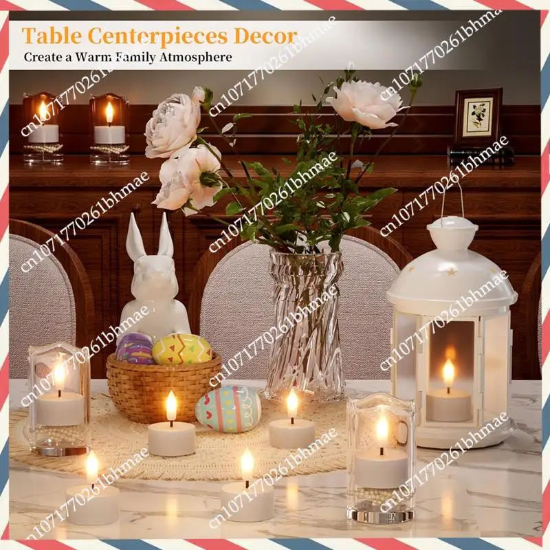 -A21Z Rechargeable Flameless Tea Lights Candles With Charging Station 12Pcs Battery Tea Lights Candles With Remote