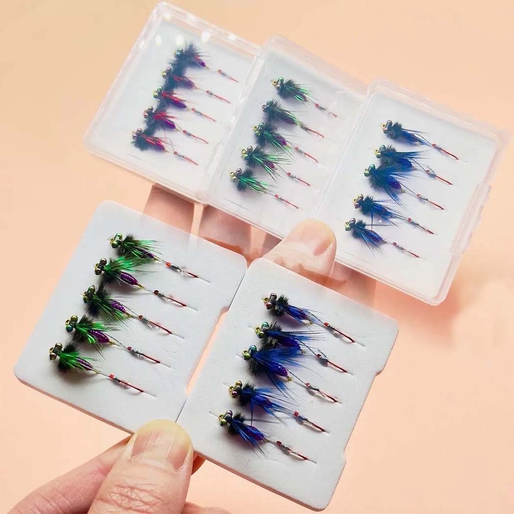 Moscas secas Bionics Mosquito doble anzuelo multicolor trucha - imagen 4