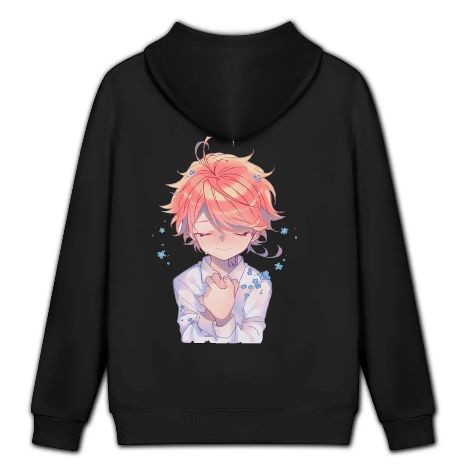 Happy Emma fanart: The Promised Neverland Hoodie ملابس الخريف الرجالية ملابس رجالي هوديس للرجال