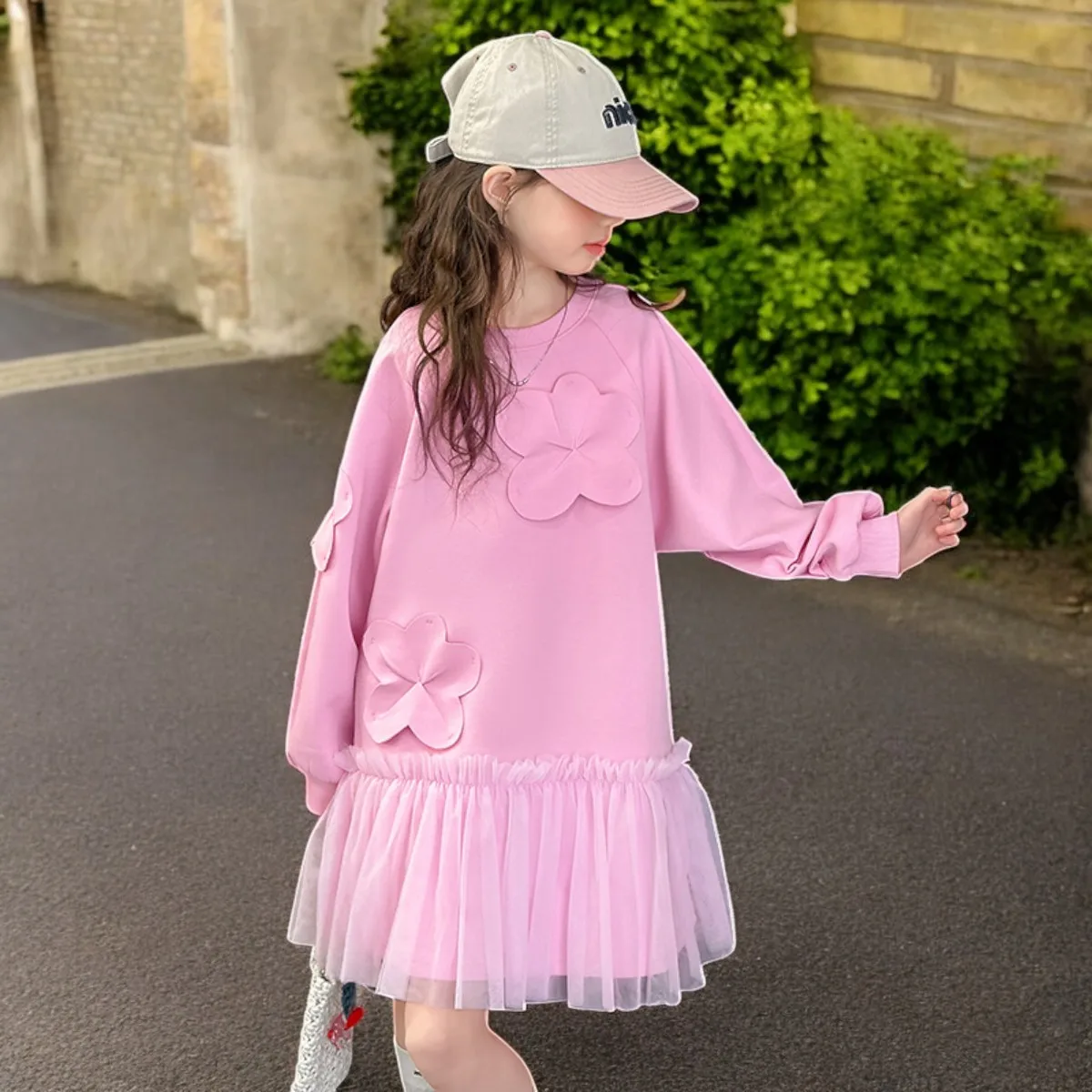 School Uniform Outfits Baby Girls Lolita Pink Dresses for Kids Party Shirt Dress Teenagers Children Costumes 4 5 7 9 11 12 Years