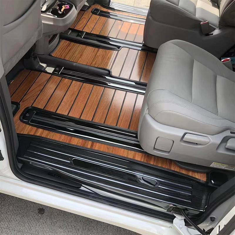 Car Moulding Accessories For Toyota Sienna 2021 2022 2023 Stainless Steel Rear Seat Track Path Slide Rail Frame Cover Trims