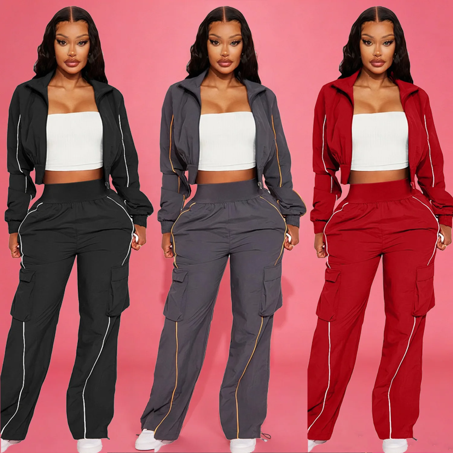 Winter Jackets Two Piece Pant Set 2025 Women Autumn Tracksuits Sweatsuit Elegant Clothes Sexy 2 Piece Pant Sets Outfits