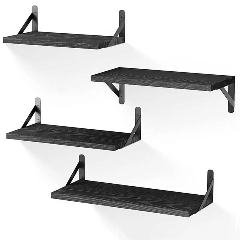 

Bathroom Bedroom Living Room Kitchen 4-piece Floating Partition Rack Wall Mounted Bookshelf Decorative Wall Storage Rack