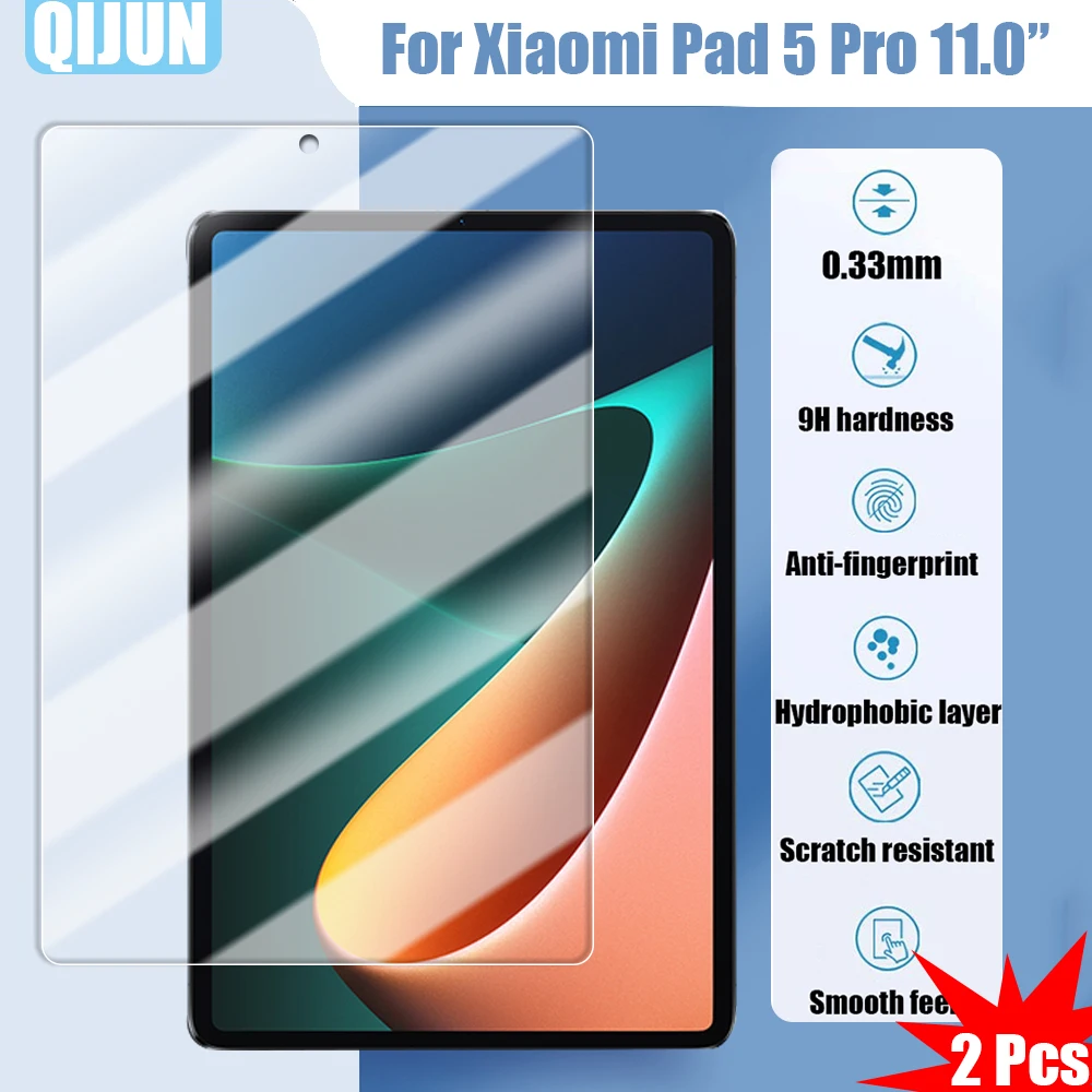 

Tablet Tempered glass film For Xiaomi Mi Pad 5 Pro 11.0" 2021 Explosion proof and scratch resistant waterpro 2 Pcs Mipad 5pro