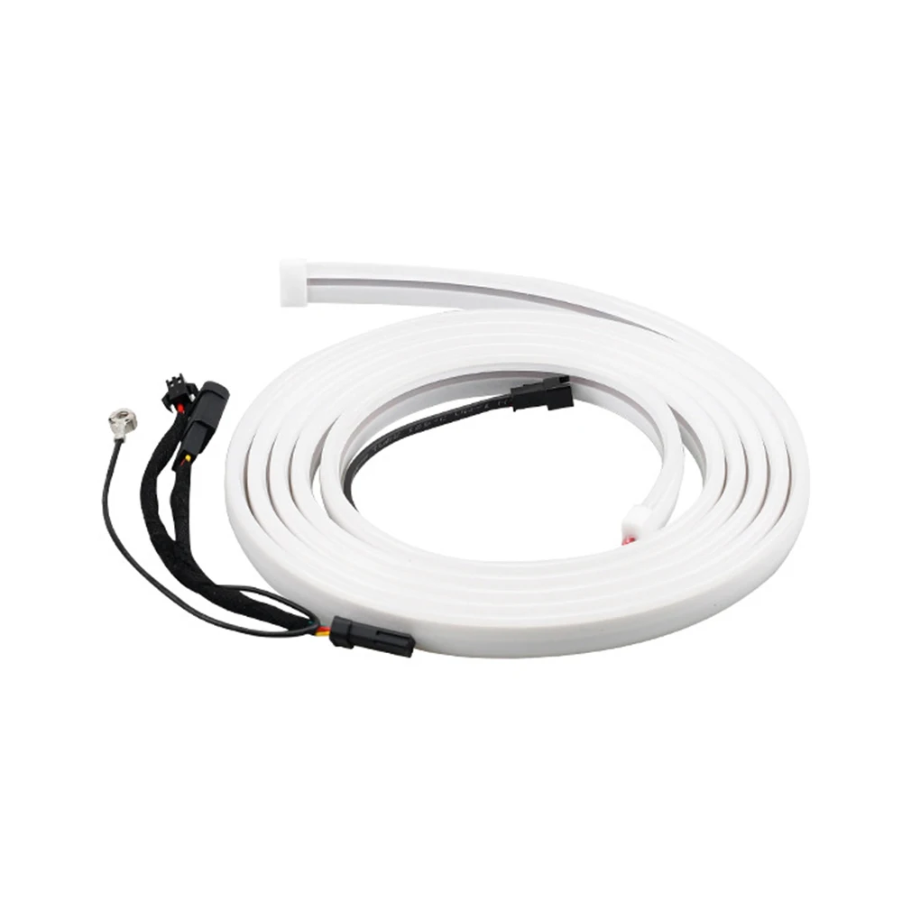 테슬라 모델 3, 모델 Y, X, S 2021-2023, LED 분위기 램프 스트립, 장식 따뜻한 흰색, 후면 트렁크 조명 썸네일 2