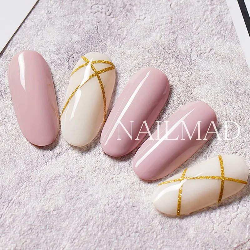 3Pcs Nail Striping Tape Lijnen Set Rose Gouden Matte Glitter 1Mm 2Mm 3Mm Stickers Nail art Diy Styling Tool