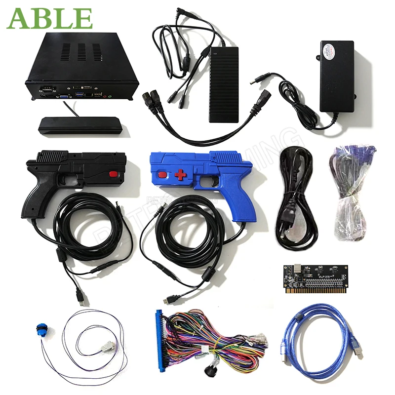 

Arcade Gun WM Light Gun PC Kit With Power Supply Host Two Guns Wire IO Card Simulator Machine Shotting Game Gun Case Spare Parts