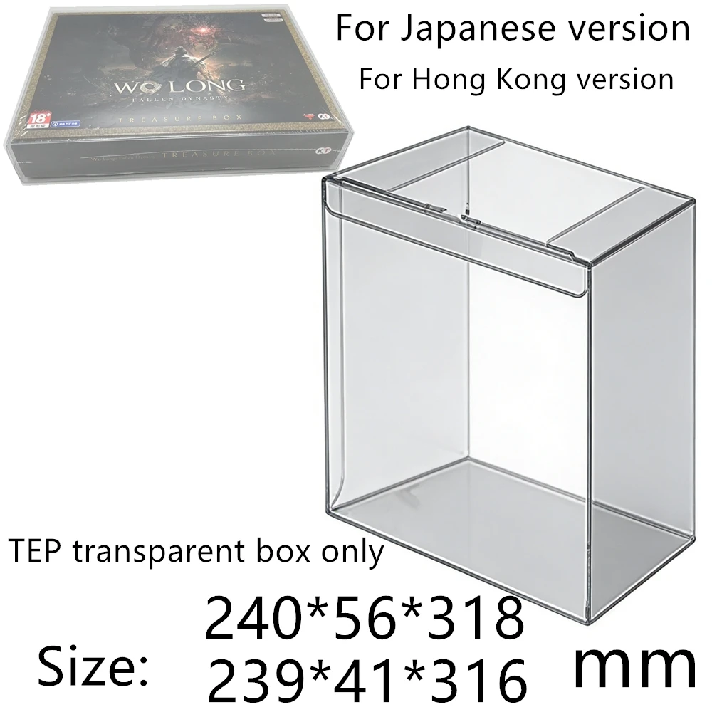 Transparent Box Protector For Wo Long: Fallen Dynasty/PS4/PS5 Collect Boxes PET Storage Game Shell Clear Display Case