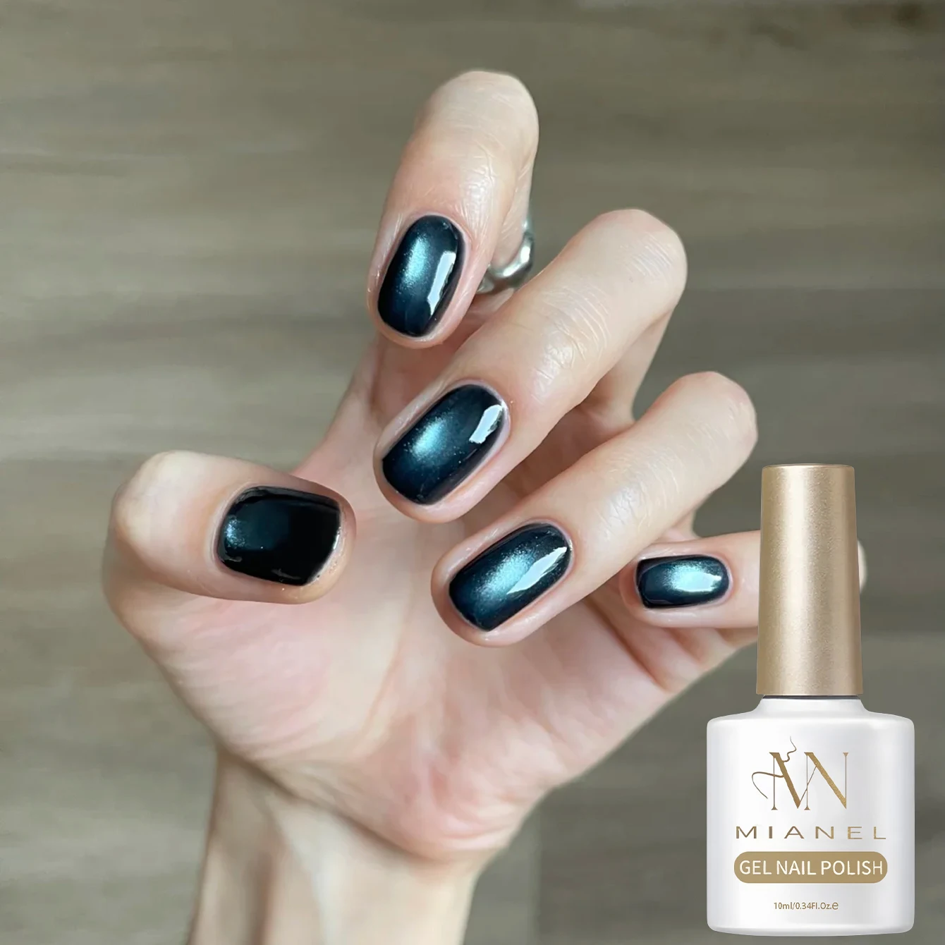 MIANEL Dark Night Blue Cat Eye Nail Gel Skin Brightening Dark Blue Glass Bead for Nail Salon Summer 2026 New Arrival