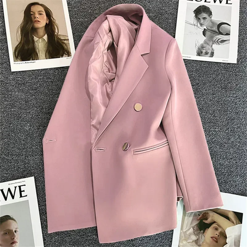 Fato blazer laranja feminino, formal e casual, casaco elegante para menina, vestido de baile, escritório e negócios, moda feminina, primavera, 1 pc