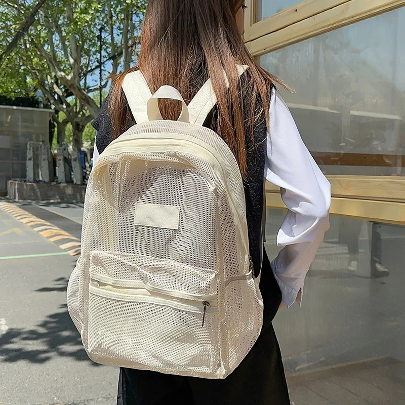 

Японский Sle Me Transparent Xoaler Lightweight Breathable ex Большая вместительная школьная сумка из нейлонового материала с застежкой-молнией