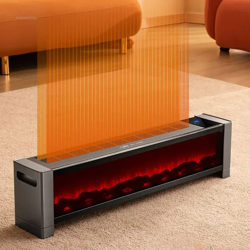 مدفأة كهربائية إيطالية جديدة للغرفة ثلاثية الأبعاد قائمة على الأرض مدفأة صوتية ذكية خفيفة موقد إبداعي فاخر لغرفة الدراسة #3